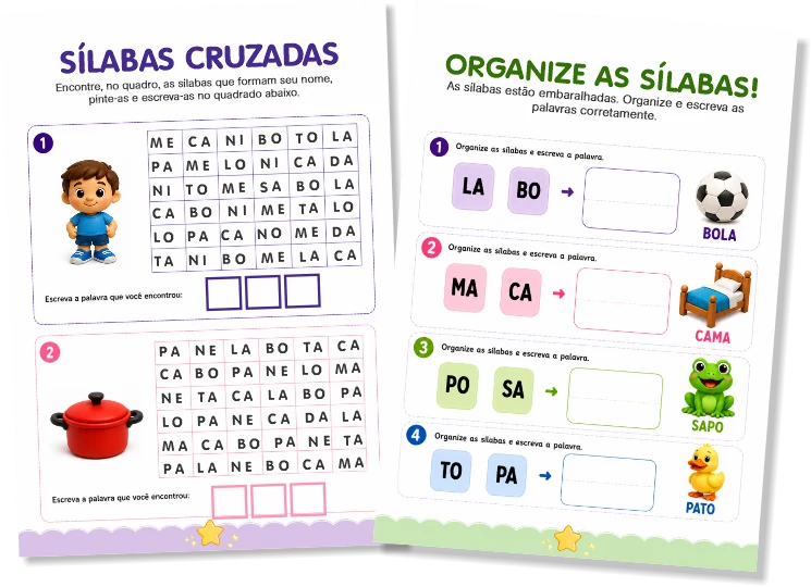Atividades de formação de palavras